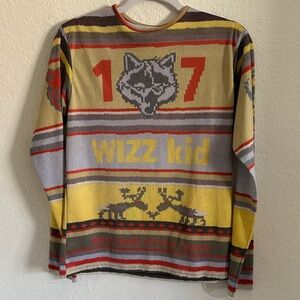 W&LT  Spring/Summer 1998 Wizz Kid Graphic Sweater in Multicolor